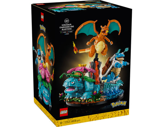 72153 Venusaur, Charizard And Blastoise
