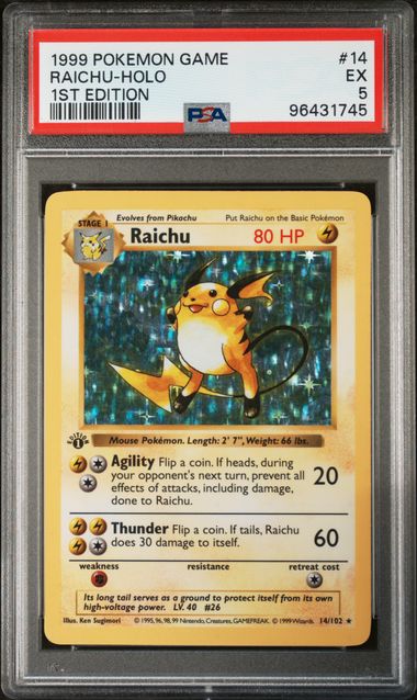 Raichu 1st Psa 5