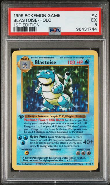 Blastoise 1st Edition Base Set Holo PSA 5