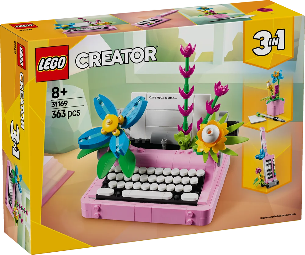 31169 Typewriter with Flowers