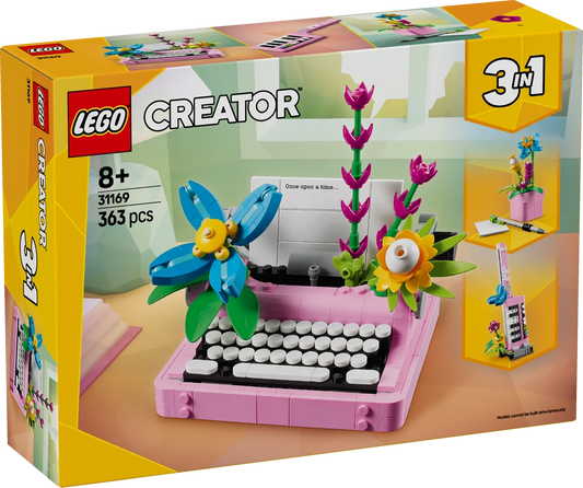 31169 Typewriter with Flowers