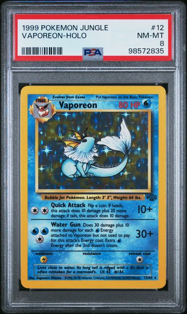 Vaporeon Jungle Holo Psa 8