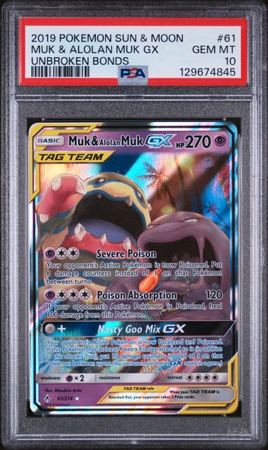 Muk & Alolan Muk GX PSA 10