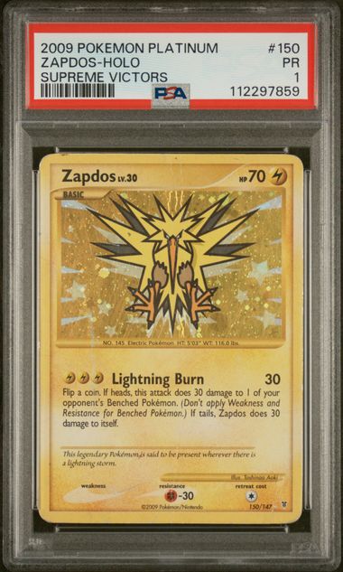 Zapdos Holo Supreme Victors Psa 1