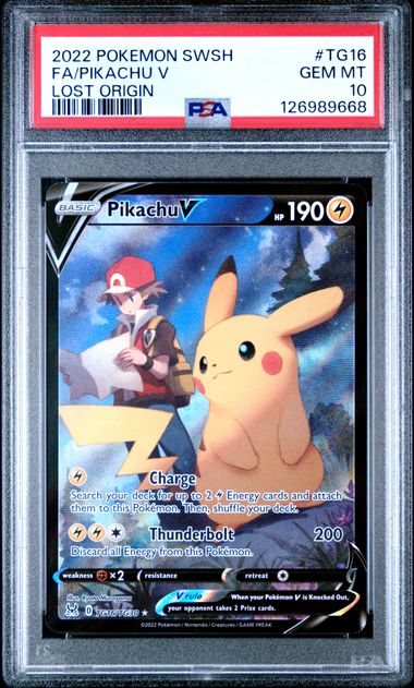 Pikachu V FA PSA 10