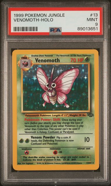 Venemoth Jungle Holo Psa 9