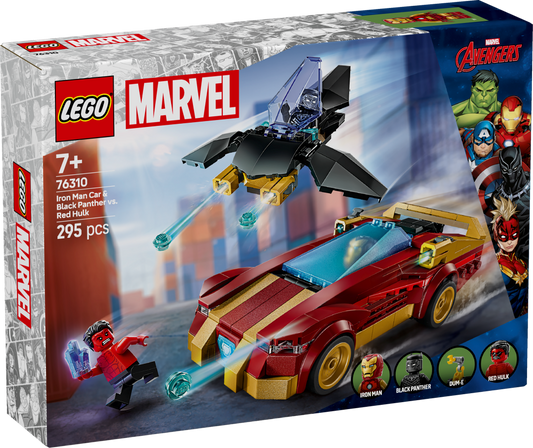 76310 Iron Man Car & Black Panther vs Red Hulk
