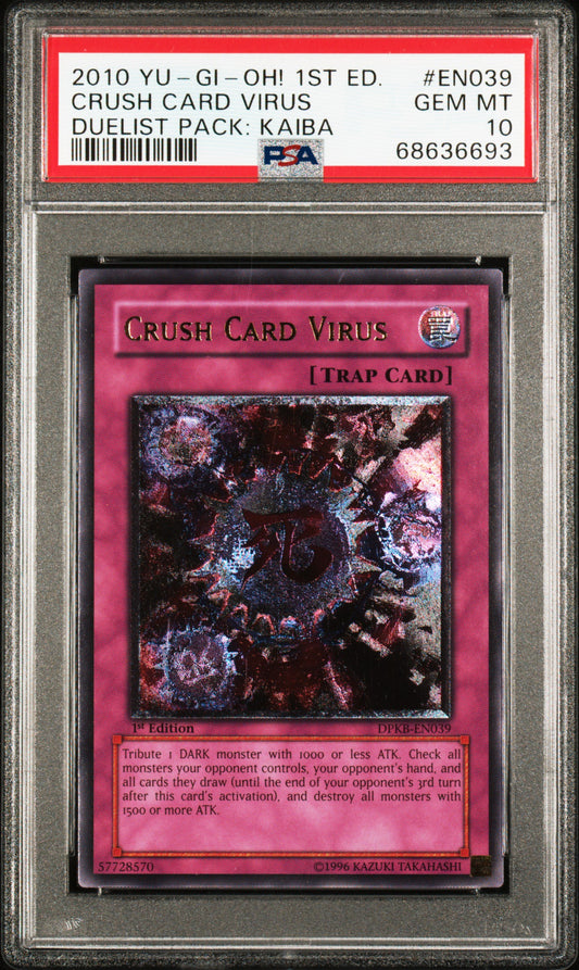 Crush Card Virus 2010 First Edition Pop 11 Psa 10
