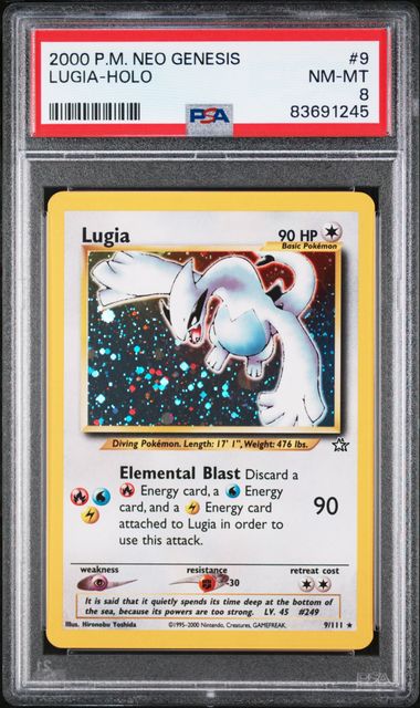 2000 Lugia Holo PSA 8
