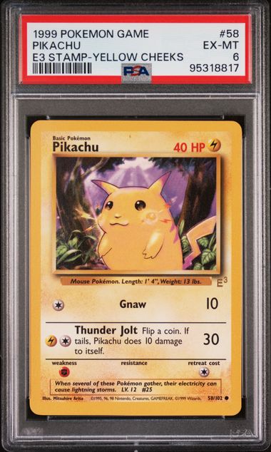 Pikachu E3 Stamp PSA 6