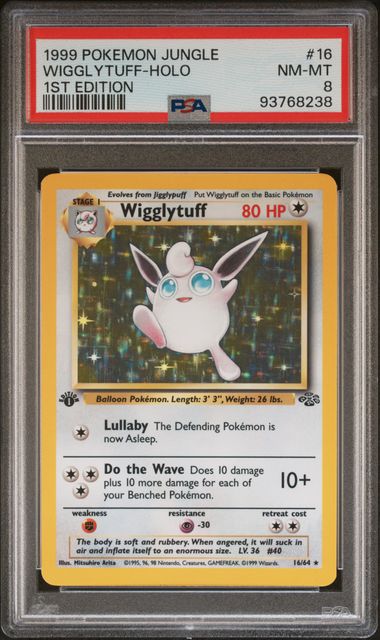 Wigglytuff Jungle Holo 1st Ed Psa 8