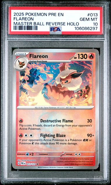 Flareon Master Balk Reverse Holo PSA 10